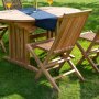 Salt Outdoor-Gruppe; Esstisch mit 4 Teakholzsthlen