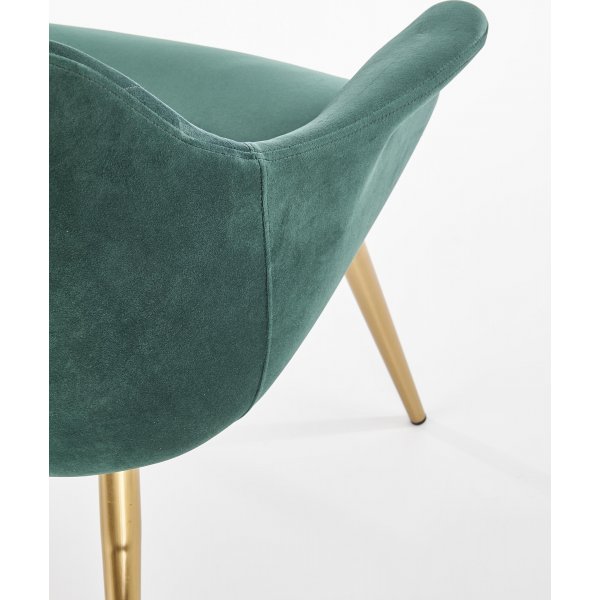 Sessel Eirik - Dunkelgr�n & Gold