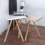 Dreifach gedeckter Tisch 34 x 34 cm - Wei/Cappuccino/Grau