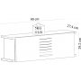 Wandschrank Rada - Wei/Walnuss