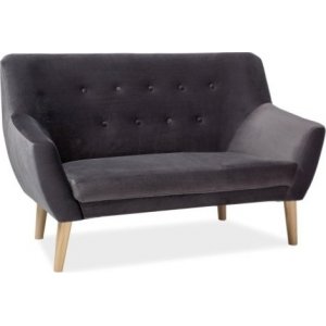 Aliana 2-Sitzer-Sofa - Schwarzer Samt