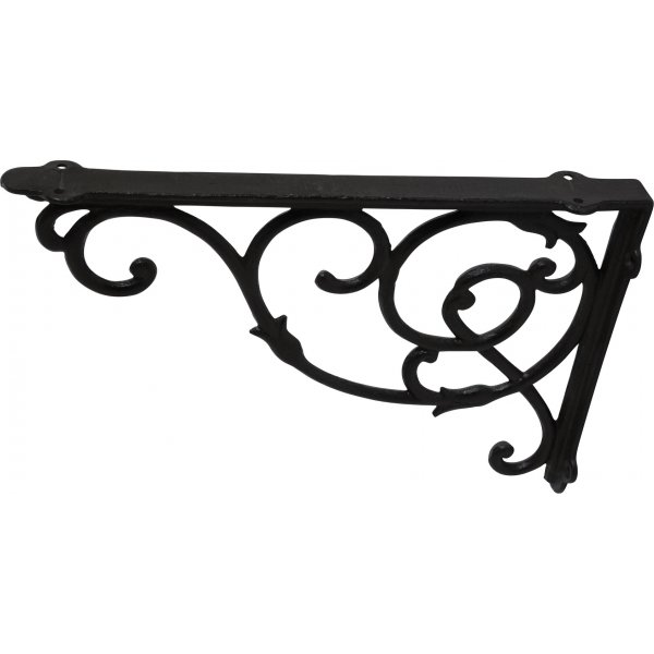 Regalhalterung aus Gusseisen 33 x 22,5 cm - Schwarz