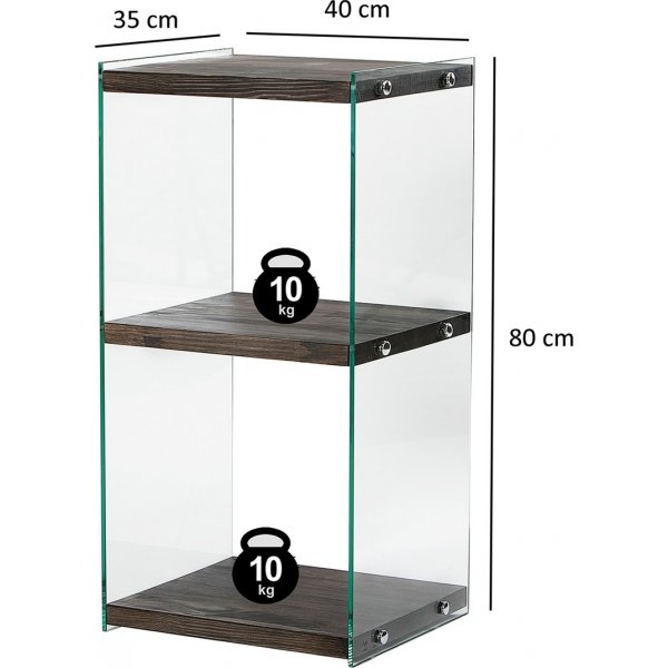 Niedriges Aqua-Bücherregal - Anthrazit Niedriges Aqua-Bücherregal - Anthrazit