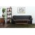 Dominic 3-Sitzer-Sofa aus schwarzem Kunstleder + Mbelpflegeset fr Textilien
