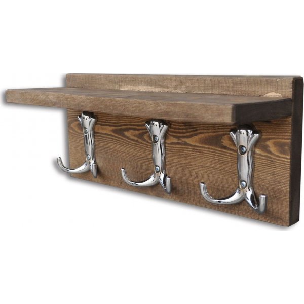 Abstraktes Wandregal 31 - Nussbaum