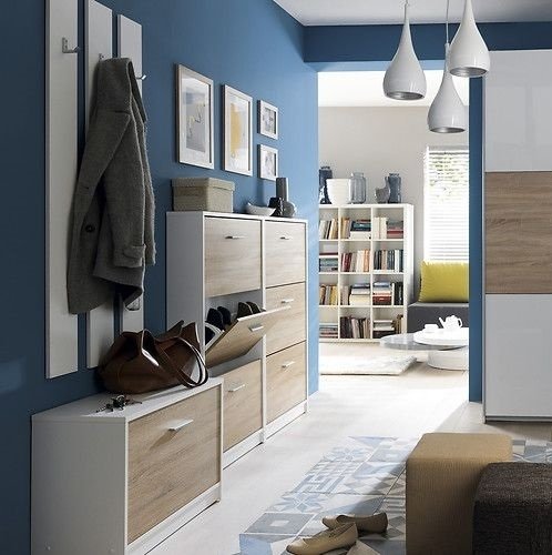 Norbo Schuhschrank - wei/Eiche