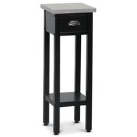 Hugo Betttisch - 70 cm (Schwarz mit Zementplatte) Hugo Betttisch - 70 cm (Schwarz mit Zementplatte)