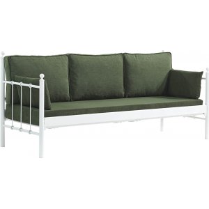 Lalas 3-Sitzer Outdoor-Sofa - Wei/Grn + Fleckentferner fr Mbel