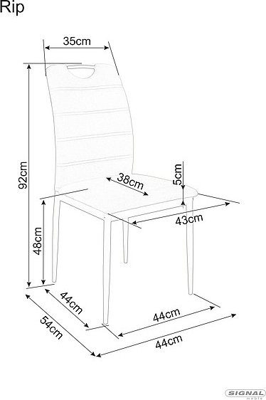 Rip Esszimmerstuhl - Grauer Samt