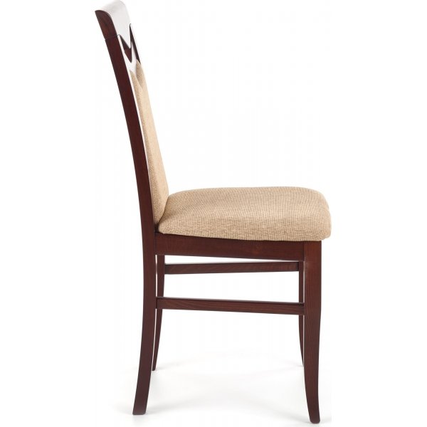 Melanie Esszimmerstuhl - Walnuss/Beige Melanie Esszimmerstuhl - Walnuss/Beige