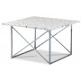 Terrazzo Couchtisch 75x75cm - Cosmos Terrazzo & Kreuz Chromfu