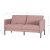 Kingsley 2,5-Sitzer-Sofa aus rosa Samt + Fleckentferner fr Mbel