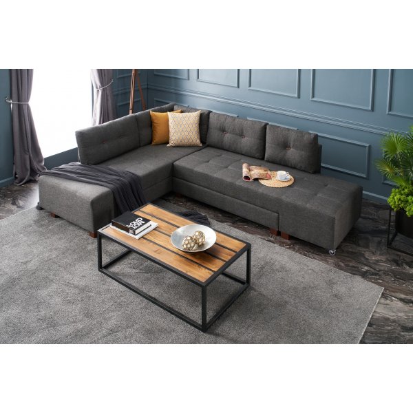 Manama Ecksofa links - Anthrazit