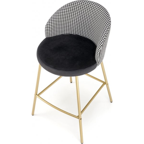 Pelican Barhocker 113 - Schwarz/Weiß/Gold Pelican Barhocker 113 - Schwarz/Weiß/Gold