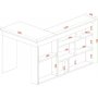 Theos Schreibtisch 120 x 40 cm - Anthrazit/Kiefer