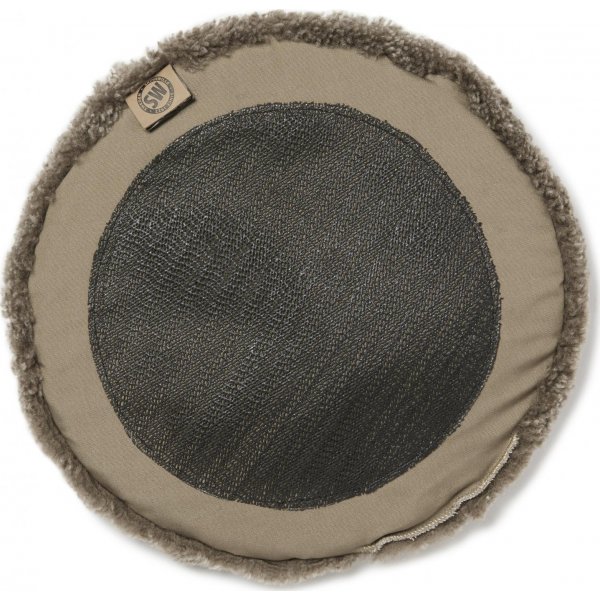 Lockiges Sitzkissen Hellbraun - 34 cm