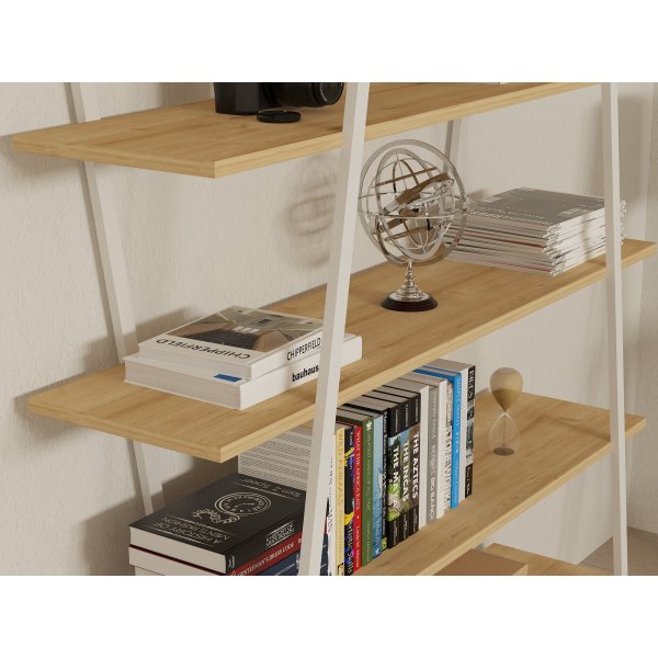 Gutes Bcherregal - Saphireiche/Wei