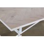 Kristall Esstisch 200 cm (Fishbone) - Wei / Whitewash