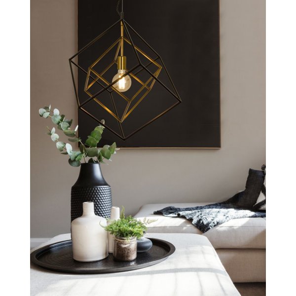 Deckenleuchte Cubes - Schwarz/Messing matt Deckenleuchte Cubes - Schwarz/Messing matt