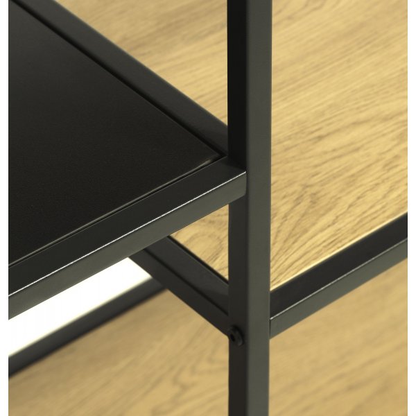 Medici-B�cherregal H146 cm - Eiche/Schwarz