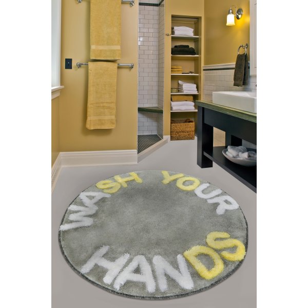 Badezimmerteppich waschen - Grau Badezimmerteppich waschen - Grau