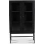 Carl Vitrinenschrank (Highboard) - schwarz gebeizte Eiche + Fleckentferner fr Mbel
