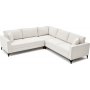 Ecksofa Berlin - Cremewei/Schwarz