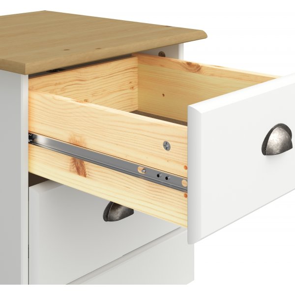 Nola Nachttisch - Weiß/Beige Nola Nachttisch - Weiß/Beige