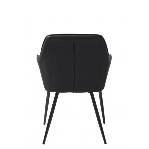 Boston-Sessel aus schwarzem PU