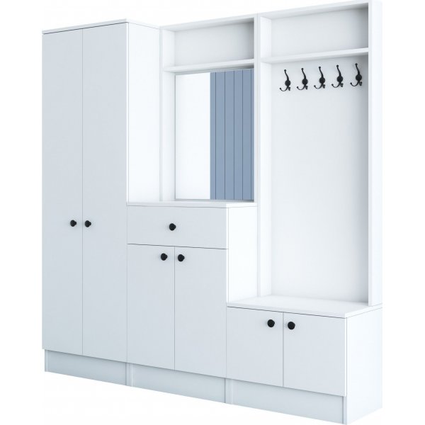 Mendy Flurmöbel 180 cm - Weiß Mendy Flurmöbel 180 cm - Weiß