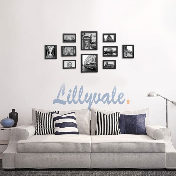 Jasmina Bilderrahmen, 10 Stck - Schwarz