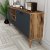 Nappa-Sideboard - Anthrazit/Walnuss