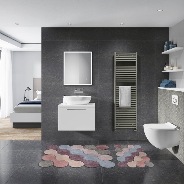 Punkte Badezimmermatte - Lila Punkte Badezimmermatte - Lila