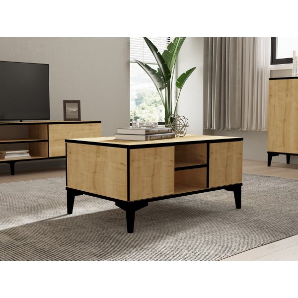 Ece Couchtisch - Saphireiche/Schwarz