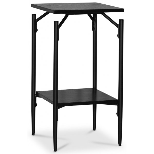 Wayne Nachttisch hoch mit Ablage 75 x 40 x 40 cm - Eiche schwarz gebeizt