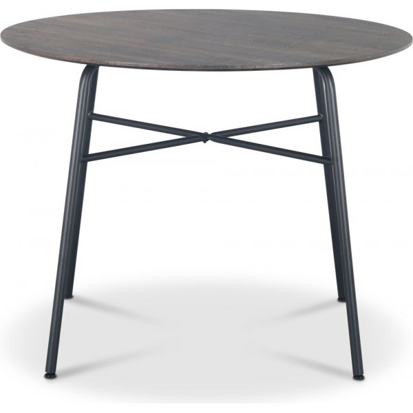 Getufteter Esstisch 100 cm - Dunkles Holz
