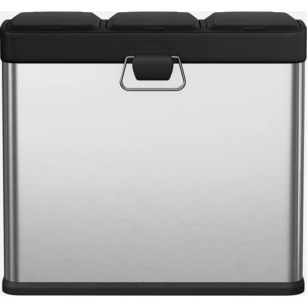 Luan Abfalleimer 54 l - Silber/schwarz Luan Abfalleimer 54 l - Silber/schwarz