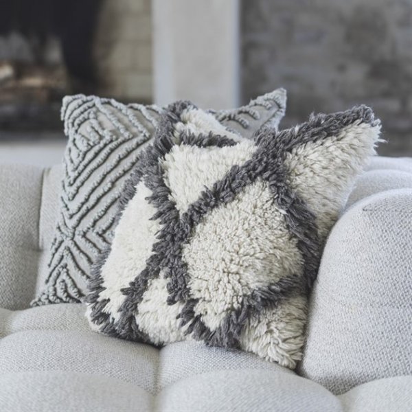 Ellora Kissenbezug 50 x 50 cm - Natur/Braun