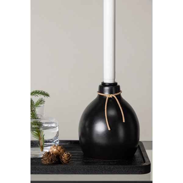 Ulricehamn LED-Kerzenständer 32 x 12 cm - Schwarz/Weiß Ulricehamn LED-Kerzenständer 32 x 12 cm - Schwarz/Weiß