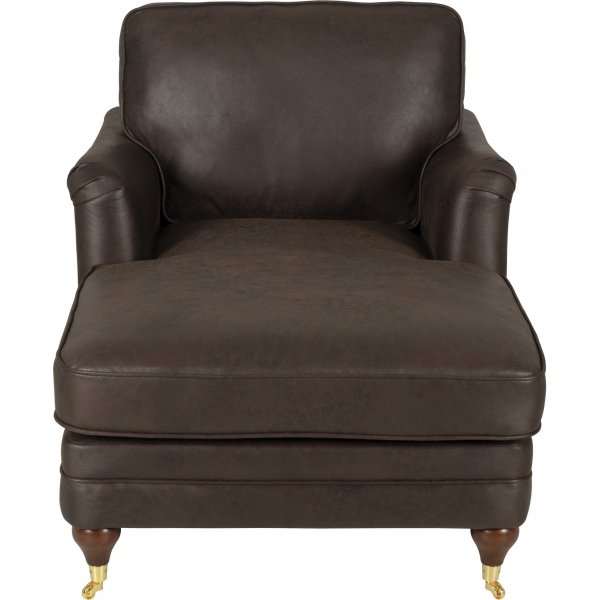 Howard Watford Deluxe Diwan-Sessel - Vintage-braunes Kunstleder Howard Watford Deluxe Diwan-Sessel - Vintage-braunes Kunstleder