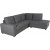 Solna Sofa mit offenem Abschluss 244 cm - Rechts + Mbelpflegeset fr Textilien