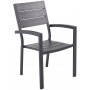Esszimmergarnitur 6 Sthle und Esstisch 205 x 90 cm schwarz/grau - Las Vegas