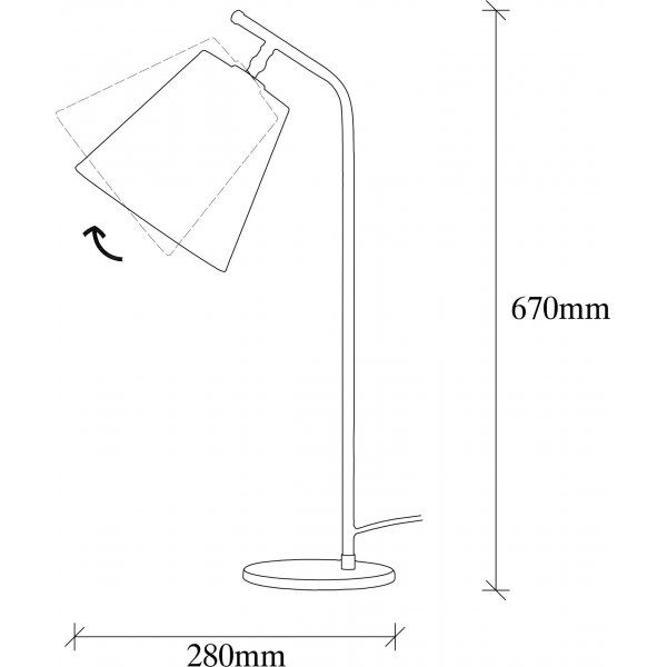 Salini Tischlampe - Schwarz/Vintage