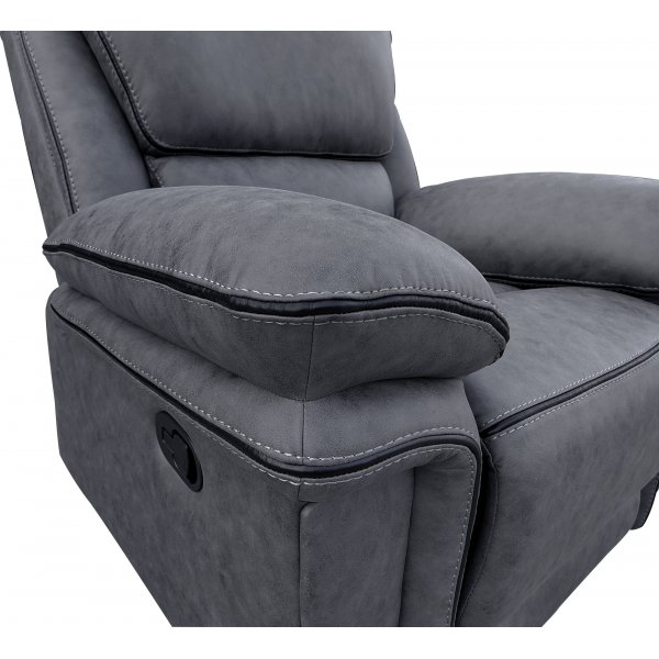 Liegesessel Riverdale - Grau (Mikrofaser) + Fleckentferner fr Mbel