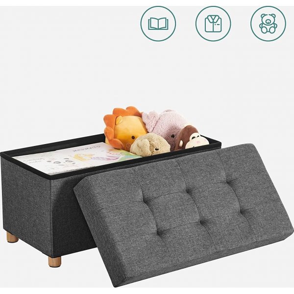 Fideli Bank mit Stauraum - Grau Fideli Bank mit Stauraum - Grau