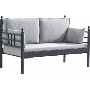 Manyas 2-Sitzer Outdoor-Sofa - Schwarz/Rauch