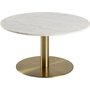 Corby Couchtisch - Weier Marmor/Messing