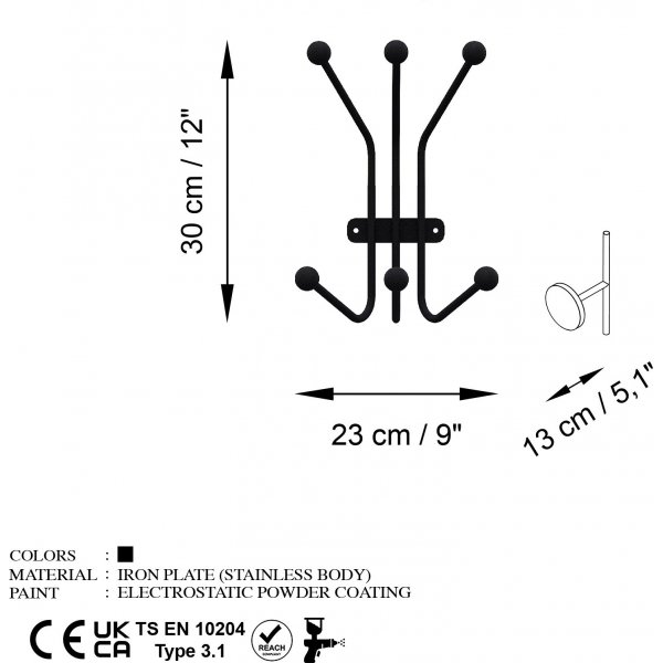 Ameisen-Kleiderbügel - Schwarz Ameisen-Kleiderbügel - Schwarz