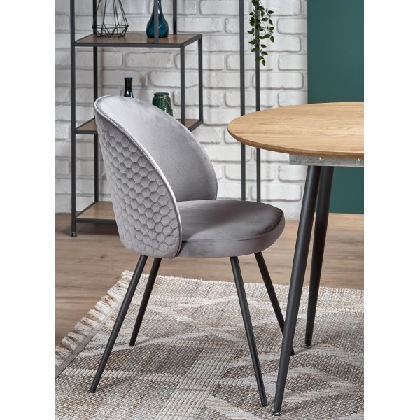 Rocky Esstisch 120-160 cm - Eiche/schwarz