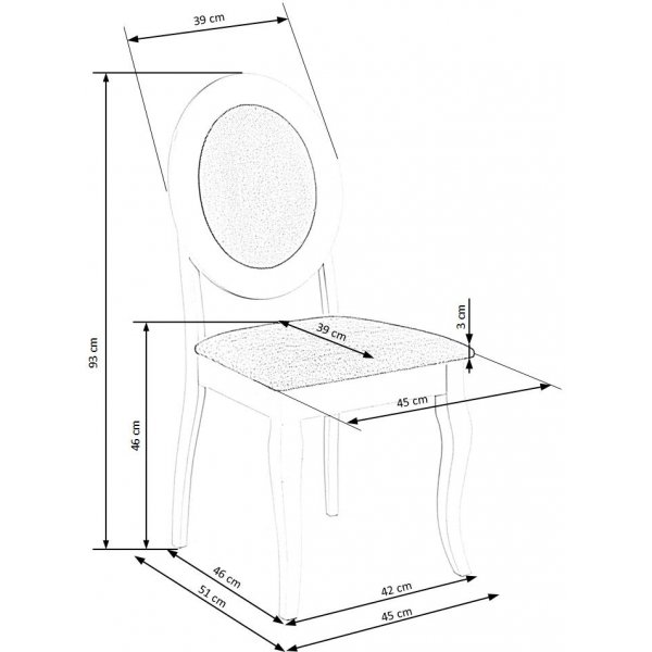 Tasso Esszimmerstuhl - Weiß/Grau Tasso Esszimmerstuhl - Weiß/Grau